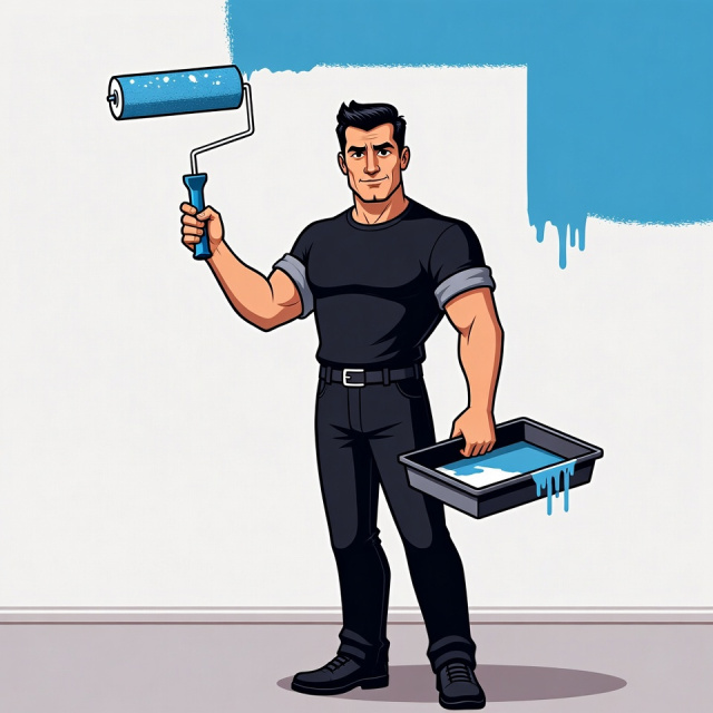 paint roller wall painting